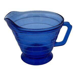 Vintage Hazel Atlas Moderntone Rings Cobalt Blue Glass Creamer for Replacement
